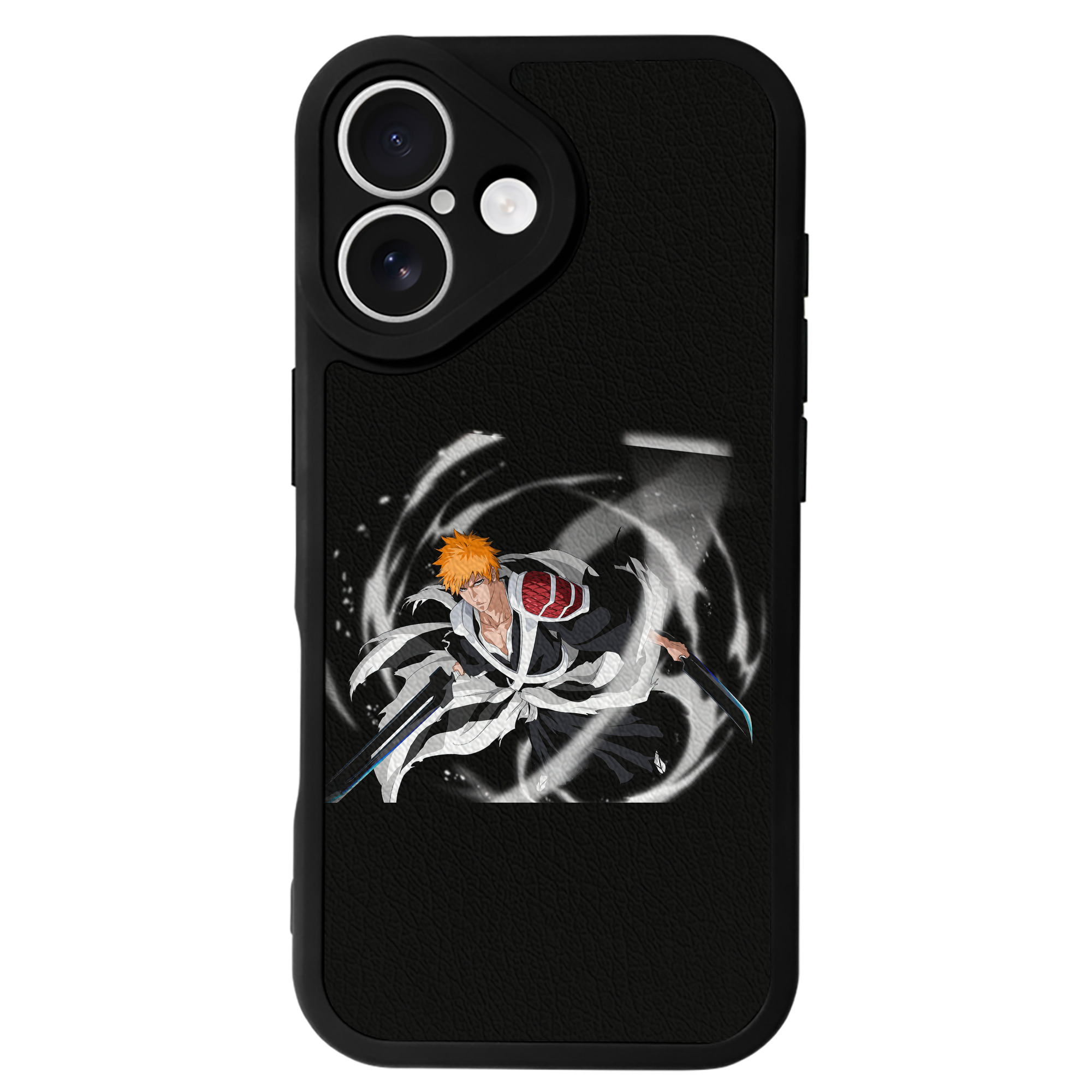 ブリーチ 黒崎一護（くろさき いちご）BLEACH Kurosaki Ichigo 【iPhone 16シリーズ対応】シリコンスマホケース（レザー調） 材質：シリコン